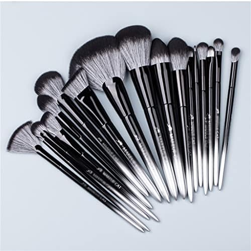 IRDFWH Kozmetik Fırça-Siyah Gümüş Serisi Saç Yumuşak Fırçalar-Acemi ve Profesyonel Güzellik Aracı-Makyaj Kalemi