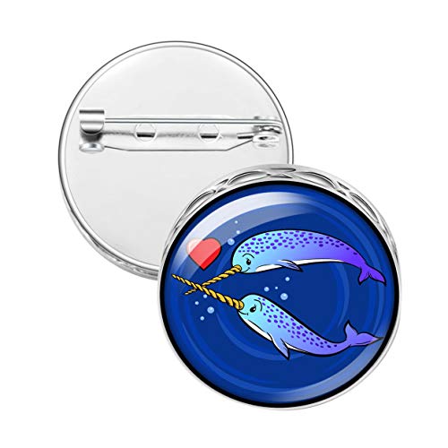 Vahşi Essentials Narwhals Emaye Pin uçucu yağ Difüzör Hediye Seti İçerir Aromaterapi paslanmaz çelik pim, 8 Renk Dolum