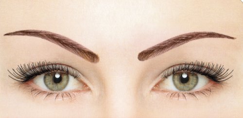 Kestane kahverengi %100 insan saçı doğal yanlış göz kaş kaş peruk