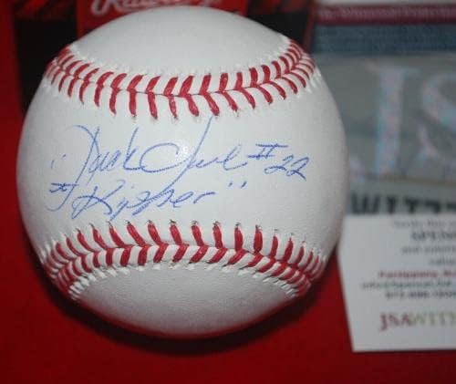 JACK CLARK SAN FRANCİSCO GİANTS, MLB beyzbol jsa'yı imzaladı COA WA482035'E Tanık Oldu - İmzalı Beyzbol Topları