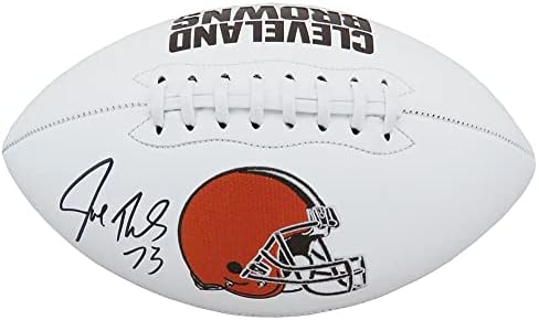 Joe Thomas İmzalı Cleveland Browns Logosu Tam Boy Futbol - İmzalı Futbol Topları