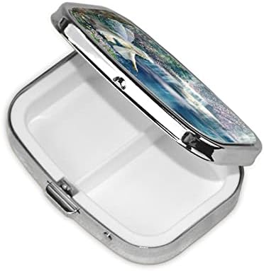 Ewmar Taşınabilir Hap saklama Kutusu Paslanmaz Çelik Hap Kutusu Küçük Hap Konteyner Cep/Çanta ve Seyahat için