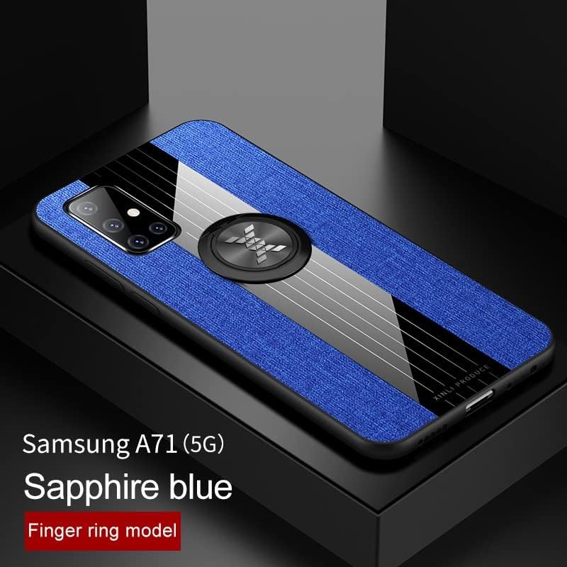 Koruyucu Kılıf Samsung Galaxy A71 (5G) Kılıf ile Uyumlu,Manyetik 360°Kickstand Kılıflı, Çok Fonksiyonlu Kılıf Kumaş