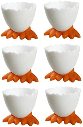 Eaarliyam yumurtalık Tutucular Sevimli Karikatür yumuşak haşlanmış yumurtalık Standı Restoranlar için Çocuklar 6 Adet,yumurtalık