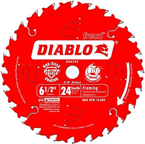Diablo 6-1 / 2 x 24 Diş ATB Çerçeveli Testere Bıçağı, 5/8 Çardaklı (6'lı Paket)