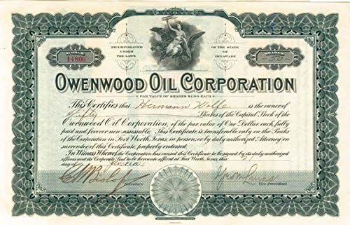 Owenwood Oil Corporation - Hisse Senedi Sertifikası