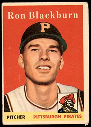 1958 Topps 459 Ron Blackburn Pittsburgh Korsanları (Beyzbol Kartı) Dean'in Kartları 2-İYİ Korsanlar