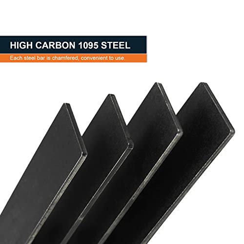 1095 Çelik Yassı Stok Çelik Çubuk Yüksek Karbonlu (8 adet, 12x 1.5x 0.12) 1095 Bıçak Yapımı için Çelik