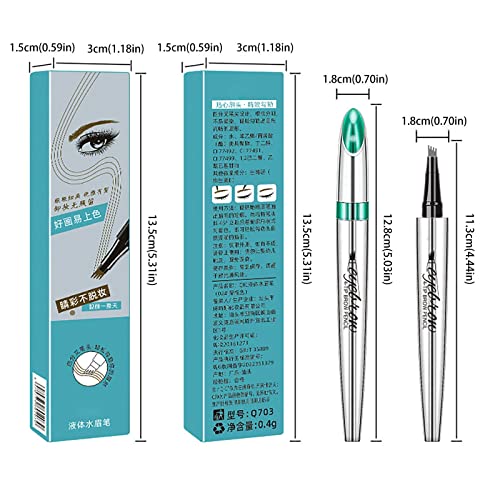 Su geçirmez Olmayan Lekeli Dört Çatallı kaş kalemi Ultra İnce kaş kalemi Sıvı Su kaş kalemi 1ml Kanat Şablon Göz (D,