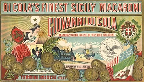 Makarna Kutusu Etiketi-Giovanni di Cola-Madeni Paralarla Muhteşem