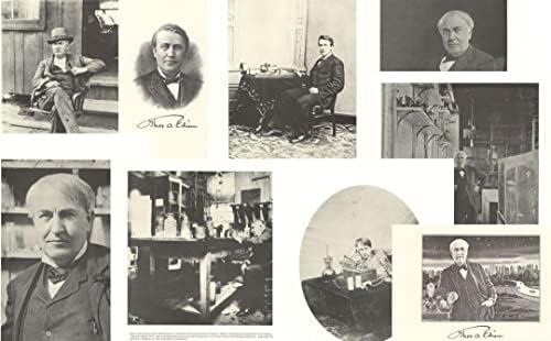 Thomas Alva Edison'un 9 Fotoğraf ve Gravüründen Oluşan Koleksiyon